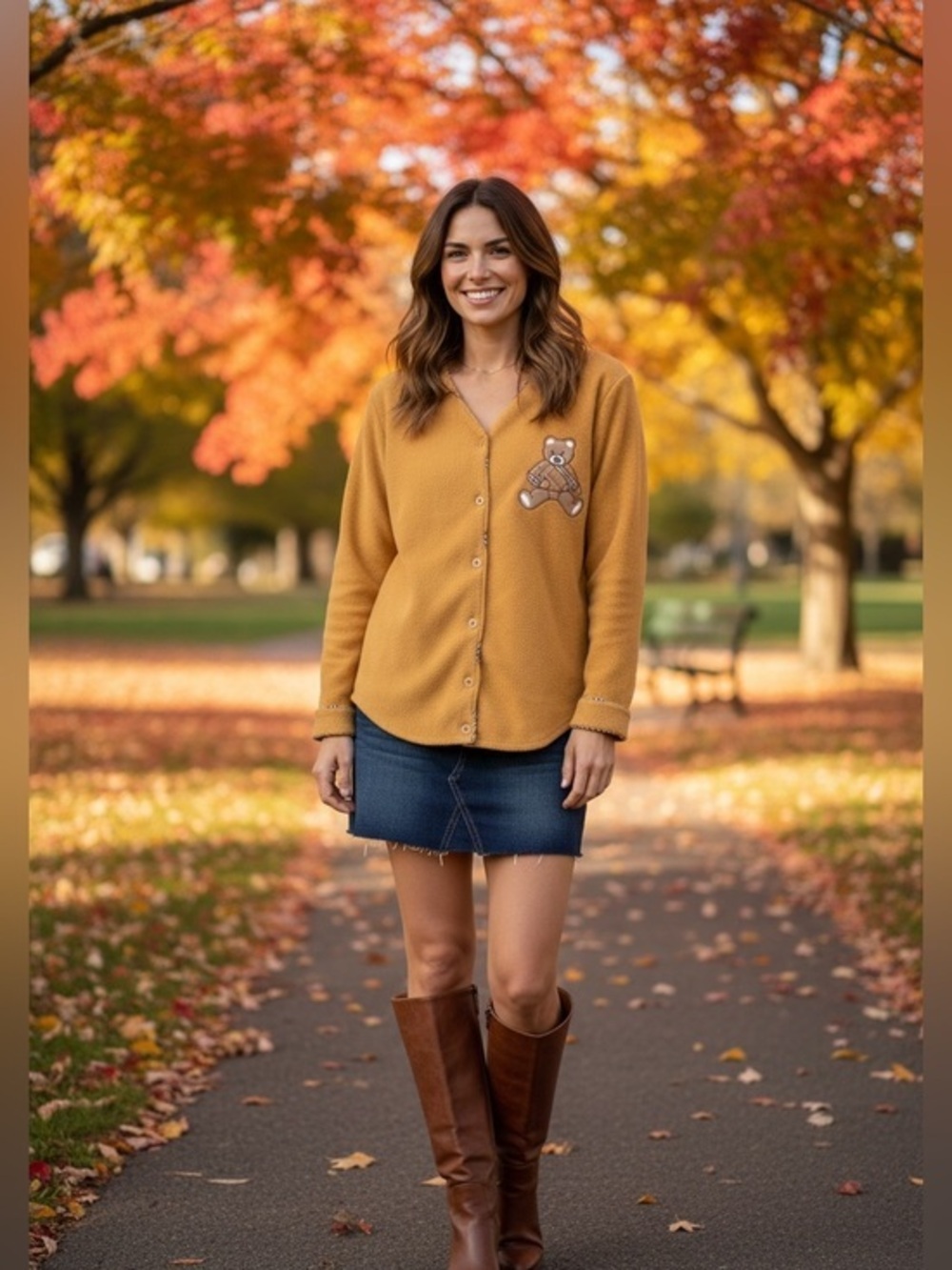 Cabernet Tan Cardigan